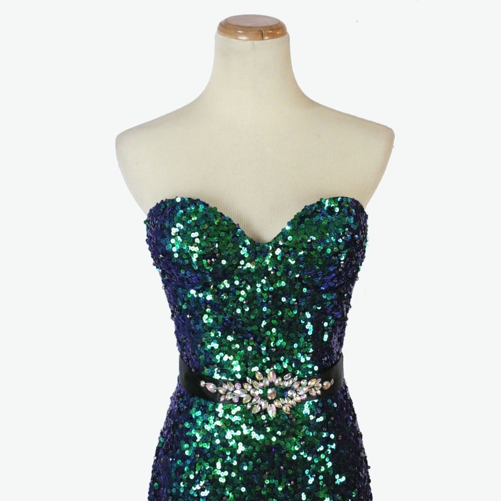 NWT Mac Duggal Genuine Sweetheart Sequins Beaded - Picture 7 of 8